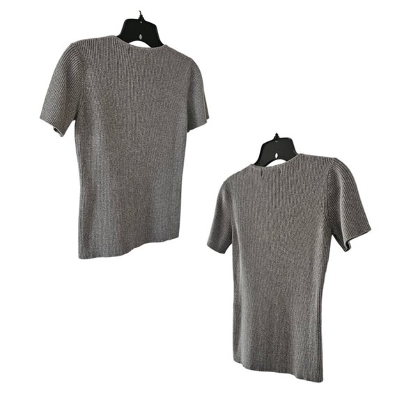 Petite Sophisticate Ribbed Cardigan & Top Set | EUC | SP | Gray - Picture 8 of 16